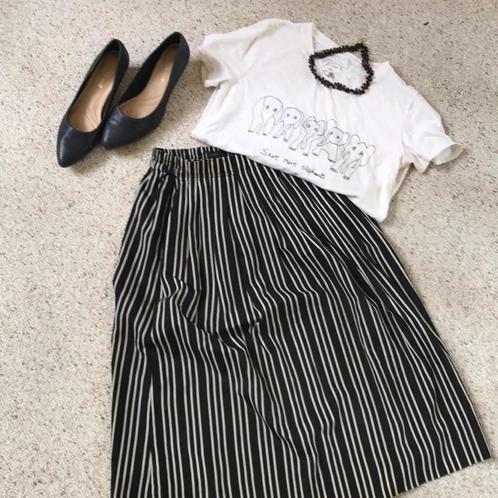 J. Crew midi striped skirt